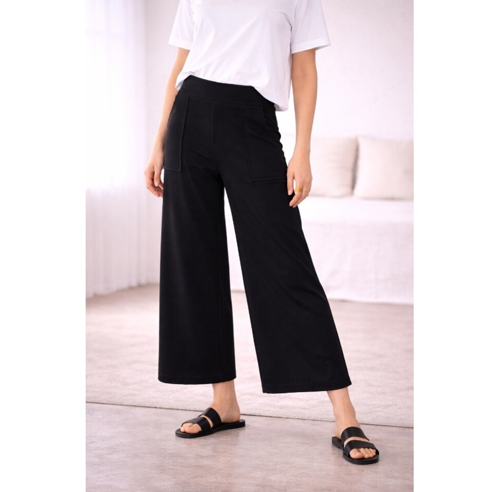 Marcella Women's Black European Relaxed Wide-Leg‎ Pants Nylah Pants Size 3XL NWT
